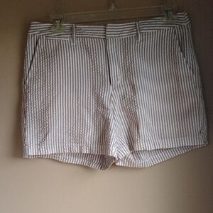 a.new.day Stripped Beachy Cotton Chino Style Shorts Size 12